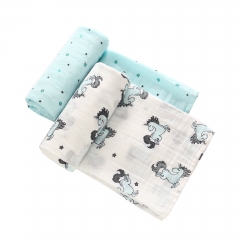 Baby Einhorn Musselin Decken 2er Pack, 100% Baumwolle Swaddle, Kleinkind Infant Quilt 47 "x 47"