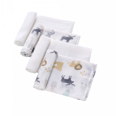 Musselin Wickeldecken 4er Pack für Neugeborene, 100% Baumwolle, 28 '' x 28 ', saugfähige Windeln, Baby Spucktuch