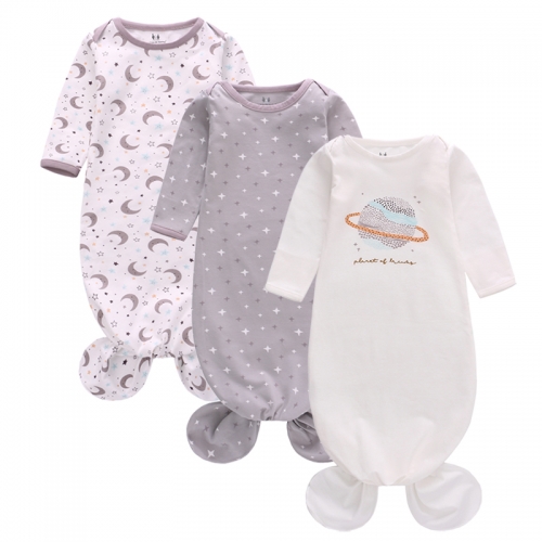 3er Baby Schlafsack Schlafanzug Schlafstrampler Baumwolle 0-6 6-12 Monate